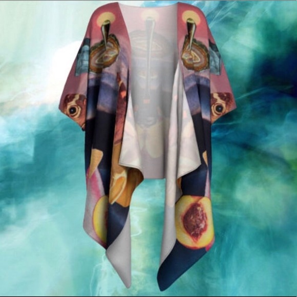 Fluttery Drips Draped Robe - Picture 4 of 8